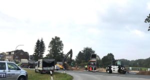 Hier beginnen die Vorbereitungen für den Bau des neuen Kreisverkehrs. Foto: Otto