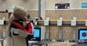 Clara Krüger vertrat den Schützenverein Moor bei der Deutschen Meisterschaft in Frankfurt. Foto: Olaf Schmerling